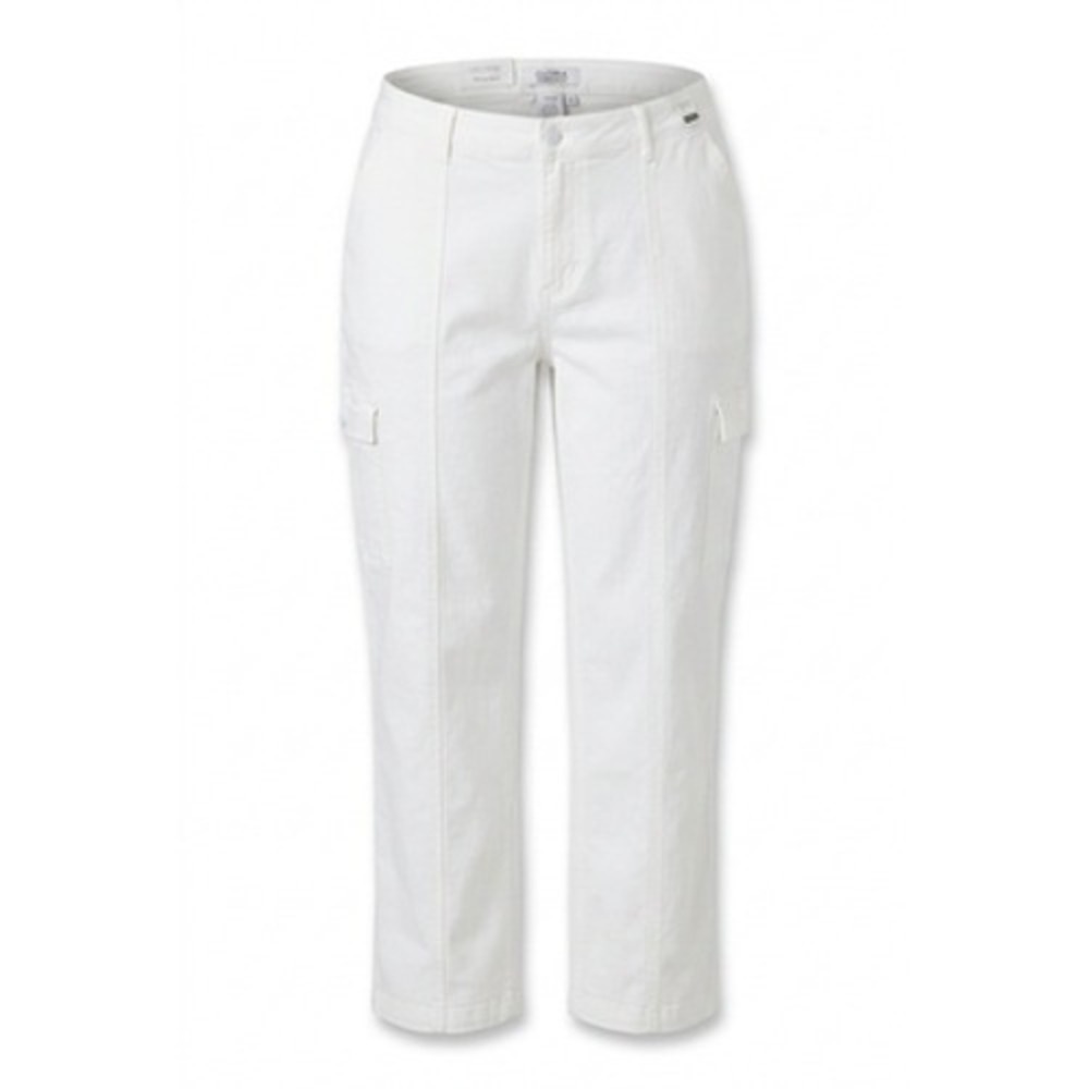Judy Blue Jeans Women 24W White Straight Leg Cargo Pocket Stretch Coastal Beachy
